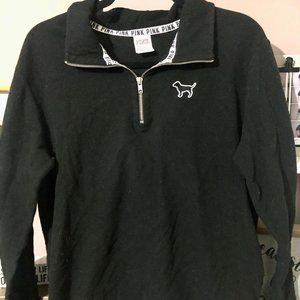 Pink Victoria Secret Half-Zip Up Long Sleeve